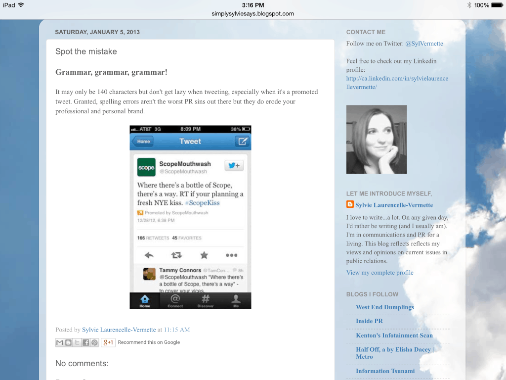 Grammar Blunders Happen: Scope example for writemixforbusiness "Everybody Writes" review post by Sue-Ann Bubacz
