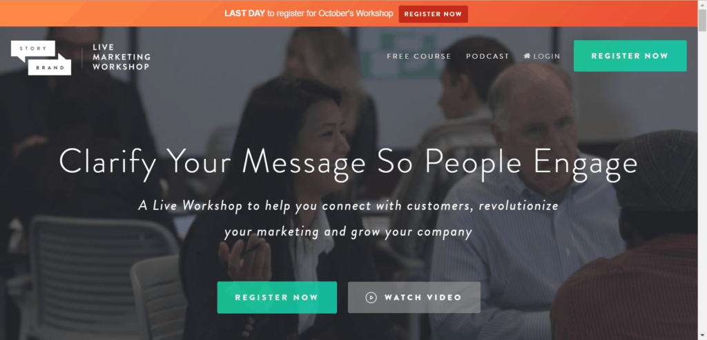 StoryBrand Example by Donald Miller to illustrate The Core Mesage for Your Home Page by Sue-Ann for Write Mix for Business post