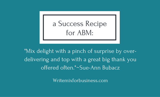 Success Recipe for ABM by Sue-Ann Bubacz visual
