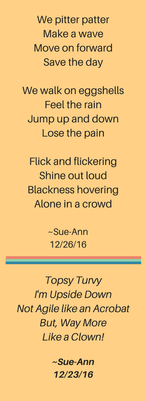Poem a Day by Sue-Ann Bubacz examples 4 and 5