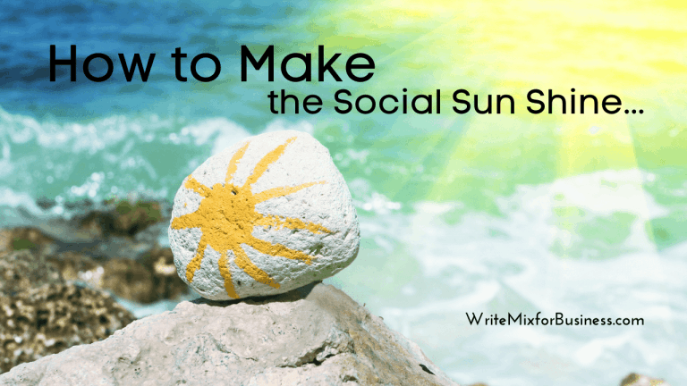 Find Strategic Social Savvy for Social Media Marketing, Title Visual with the text: How to Make the Social Sun Shine.