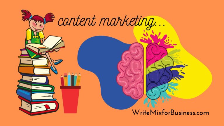 Content Marketing post Title Visual for Write Mix for Business