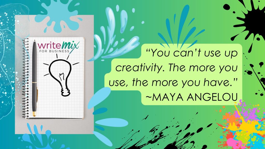 Maya Angelou Creativity Quote Visual 