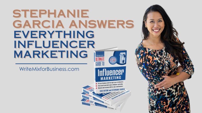 Stephanie Garcia is featured along with her book, Ultimate Guide to Influencer Marketing